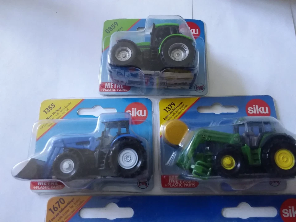 1/87 Siku lot de 4 Tracteurs 1355/1379/0859/1670. Neuf sous blister. - Photo 2/4