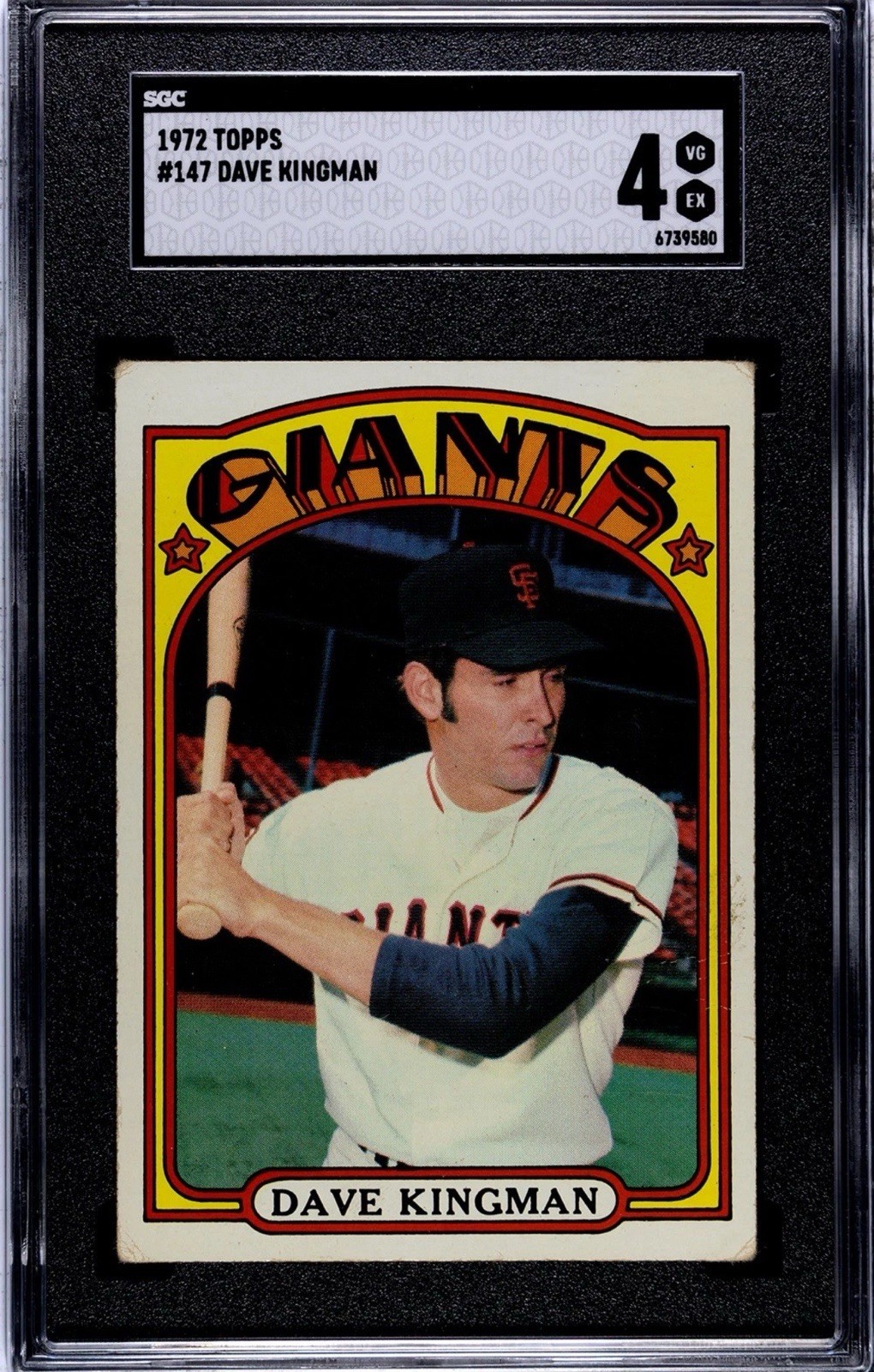 1972 Topps #147 Dave Kingman ROOKIE SGC 4 San Francisco Giants - 442 HR’s