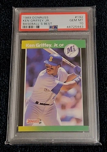 1989 Donruss Baseballs Best Ken Griffey Jr # 192 Rookie Card PSA 10 GEM MINT HOF