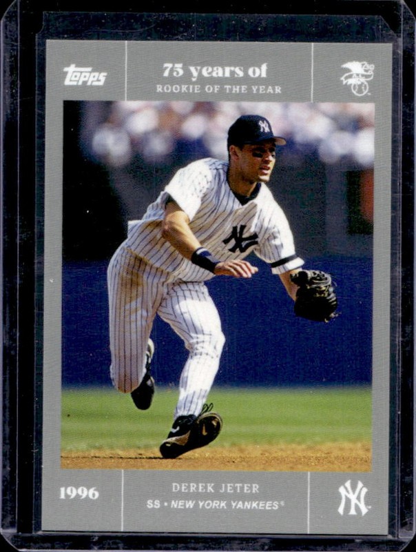 2022 Topps MLB Rookie of the Year 75th Anniversary Derek Jeter Platinum #/75