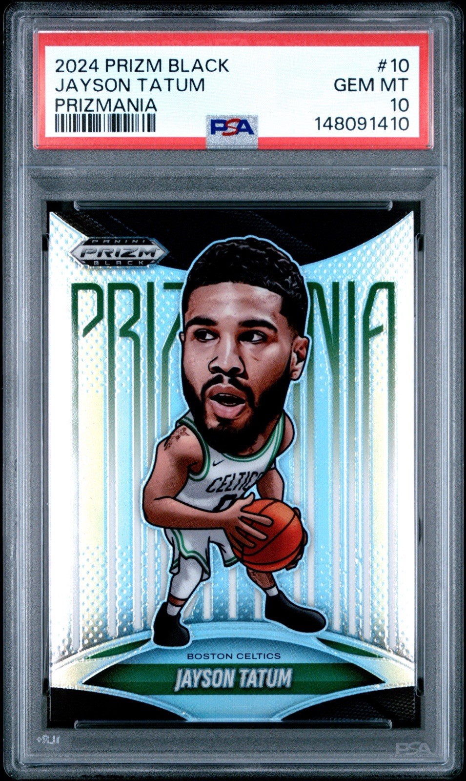 2024 Prizm Black Jayson Tatum Prizmania PSA 10 POP 9