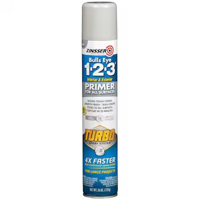 Zinsser 343748 General Purpose Spray Primer, Be 1-2-3 Turbo Gray, Flat, Alkyd,