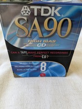 Lot Of 8 Brand New Factory Sealed TDK SA 90 High Bias Blank 90 min Cassette Tape