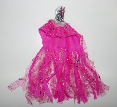 Monster High Catty Noir 13 Wishes Signature Wave Pink Silver Dress