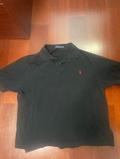 Polo Ralph Lauren Polo Shirt Mens 2XB Big Black Short Sleeve Red Pony