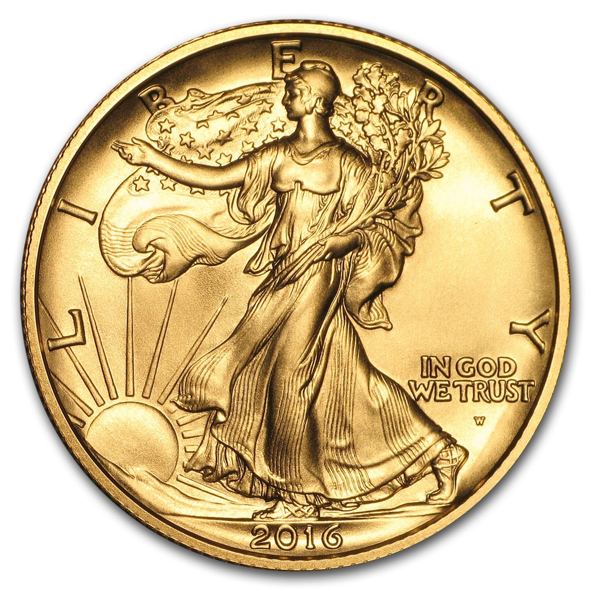 2016-W 1/2 oz Gold Walking Liberty Half Dollar Centennial (w/OGP