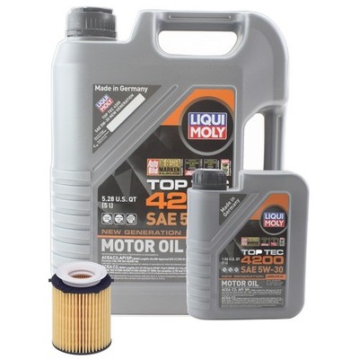 6L Liqui Moly Top Tec 4200 5W-30 Hengst Engine Oil Change Kit for C118 V177 H247