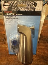 Danco Bath Tub 5" Spout Diverter Metal Brushed Nickel 89249 Slip Fit Ips Connect