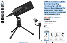 FIFINE K669B Cardioid USB Studio Recording Microphone