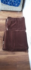 Vintage Brown Velvet Curtains  X 4 Panels 40" Wx 68"D Each  Country House 