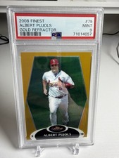 Albert Pujols 2008 Topps Finest Gold Refractor #75 SP /50 PSA 9 Mint