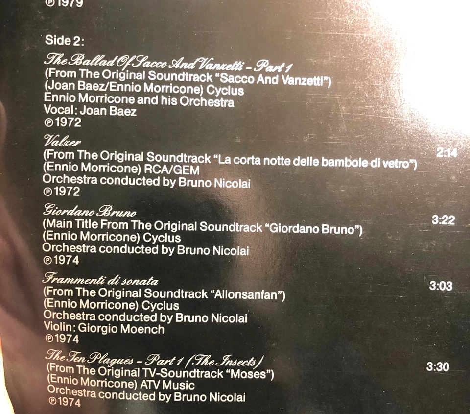 Ennio Morricone Masterpieces Original Soundtracks 2x LP German Import A Gun For - Image 4 of 4