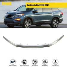New Chrome Silver Upper Grille Grill Bumper Trim Fit For Honda Pilot 2016 2017