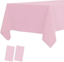 2 Pack Plastic Tablecloths Disposable Plastic Table Covers Cloths BBQ Picnic Bir