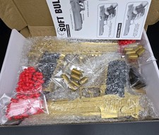 2 x Toy Gun  Soft Bullets / Shell Ejecting/Magazine GOLD w/Target 6 