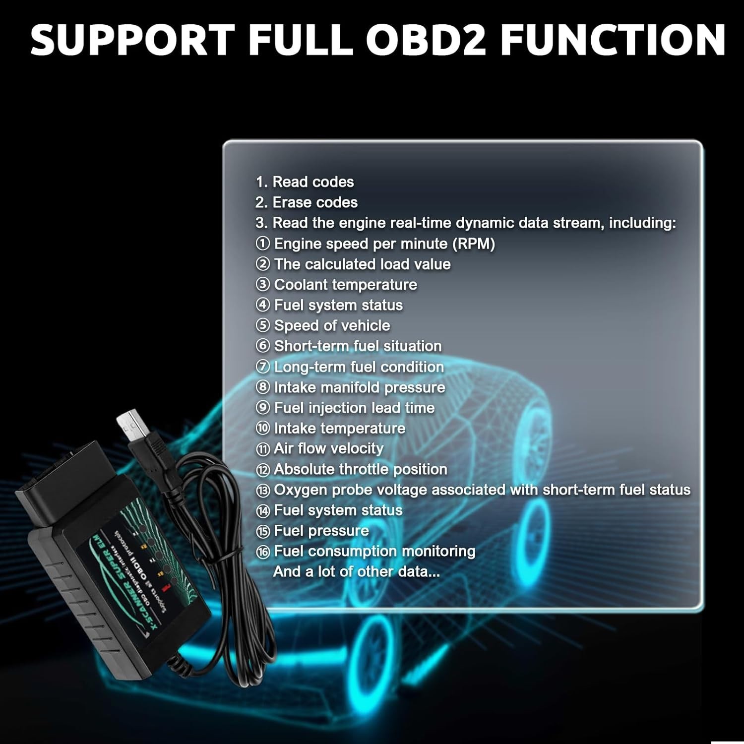 \OBD2 Adapter USB ELM327 Scanner w/FT232RL 18F25K80 V1.4 for Ducati,Ford ,Mazda