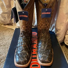 Durango Premium Exotics DDB0380 Square Toe Pull On Cowboy  Mens Size 8M