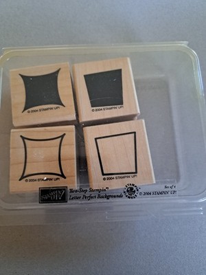 Stampin' Up! LETTER PERFECT Stamp Set background collage shapes designs retro
