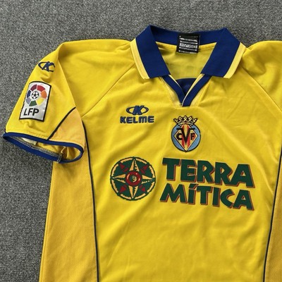 Villarreal CF Jersey Men Small 2002 Yellow Kelme Futbol 2 Belletti Soccer Brazil