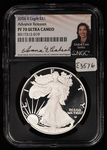 2024-S 1 oz Silver American Eagle Proof PQ - Cabral - NGC PF 70 UC - SKU-E3576