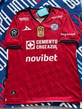 PIRMA CRUZ AZUL MEN'S JERSEY RED PORTERO 26 AUTHENTIC CAMPEON CONCACAF 7 COPAS