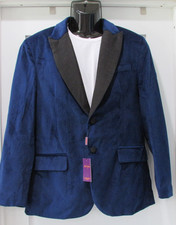 John Stephen Carnaby Street London Men's Navy Velvet Tuxedo Jacket. Size 40R NWT