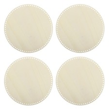 4Pcs Wooden Basket Bottom, 11.81" Round Blank Natural Wood Base Crochet Basket