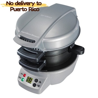 Hamilton Beach Breakfast Sandwich Maker   Dark Gray, Nonstick, 600W New