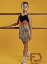 FD Latin Dance Girls Jumpsuit Size 32 6/7 Yo 