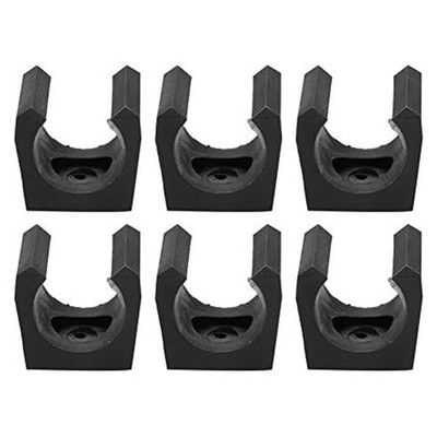 2x (plastic billiard cue clamp set, 6 single rod storage accessories 5897