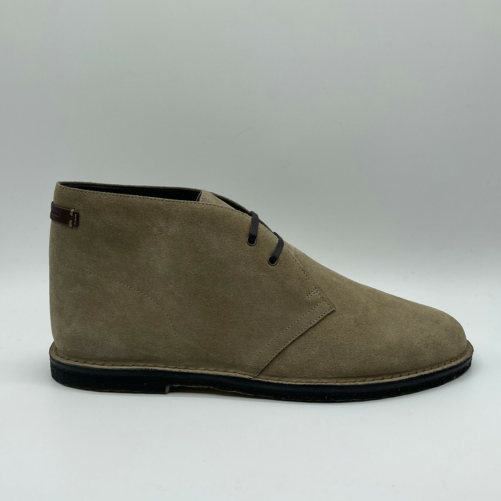 $845 Saint Laurent Stivaletti uomo beige pelle scamosciata stringati 507742 9878