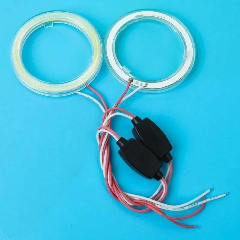 2x Angel Eyes Ring 6000k 70mm FARO Auto Anelli Universali COB Halo led bianco - Bild 3 von 4