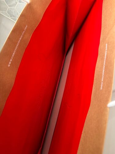 NEW Christian Louboutin XL Large Paper Shopping Brown Bag Rope Handle 23"x18"x6" - Picture 5 of 6