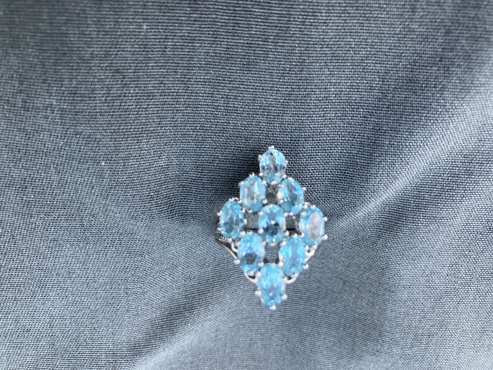 SETA Sterling Silver Statement Ring Sky Blue Topa… - image 6