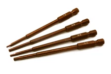 4pcs Hex Tip Metric Set w/ 1/4 Inch Adapter (1.5, 2, 2.5, 3mm)