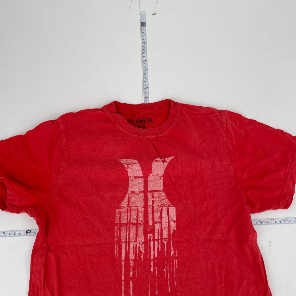 Camiseta Hurley roja mediana para hombre ajuste regular estampado gráfico - Imagen 2 de 4