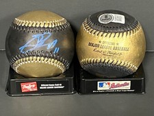 Jackson Chourio Brewers Auto Signed GOLD/Black MLB Baseball Beckett Hologram