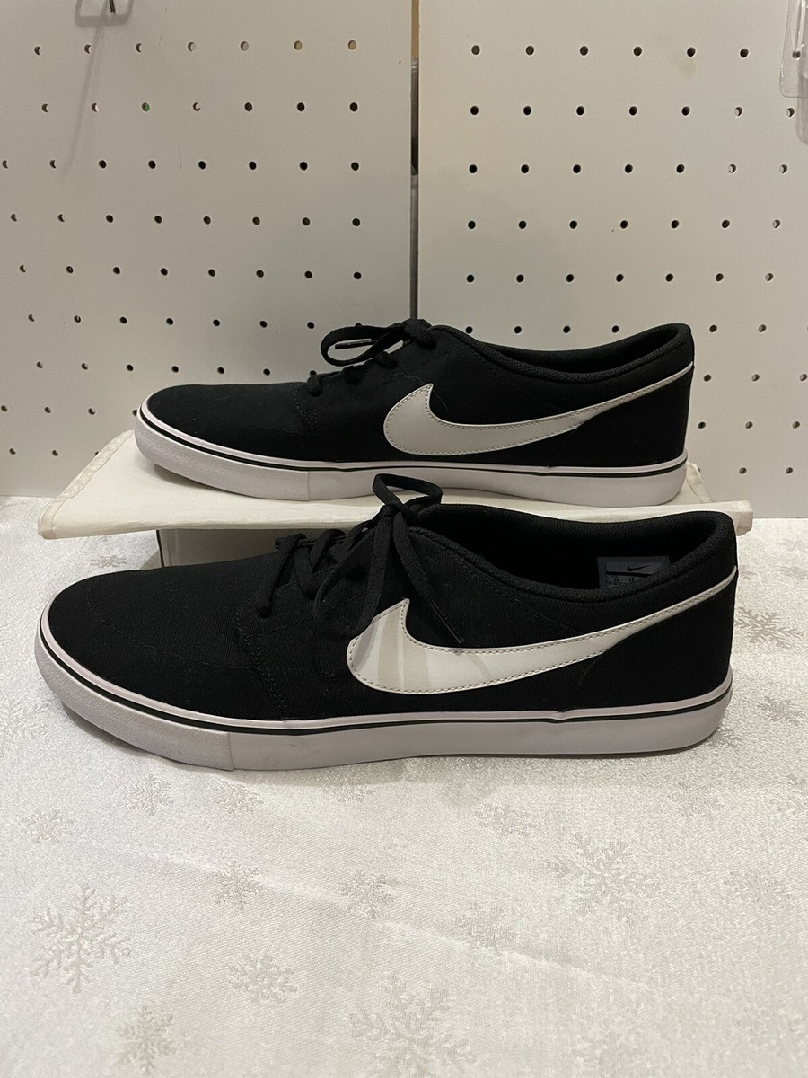 Nike SB Portmore 11 Solar Canvas Men's Shoe SZ 14 Black/ White