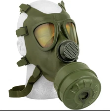 Military Romanian M74 Full Face Gas Mask w 40mm Filter NATO M85 Hungarian NBC