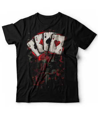 Asse Poker Tshirt Kartenspiel ace Phil Hellmuth Daniel Negreanu Doyle Brunson