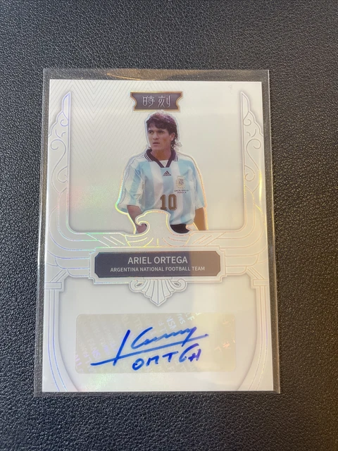 2022 Fansmall Argentina Moment Ariel Ortega White Prizm Auto 04/15 River Plate