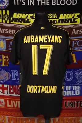 4/5 BVB Borussia Dortmund adults XL 2016 Aubameyang football shirt jersey soccer