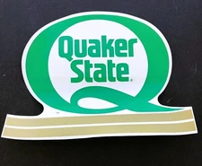 VINTAGE QUAKER STATE OIL CO 6" X 8" ADHESIVE BACK STICKER DECAL NOS