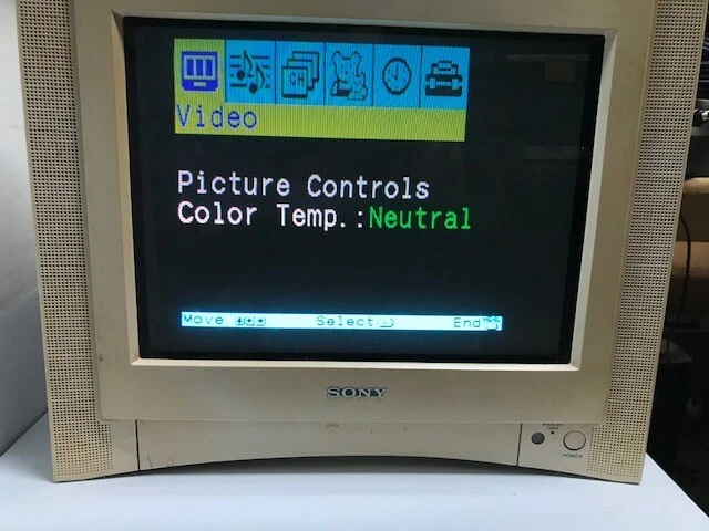 Sony Trinitron KV13FS110 VGA CRT Monitor, used - tested, works (FC114 Top T1249) - Image 2 of 4