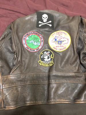 COCKPIT ORIGINAL AVIREX G1 M422A FLIGHT JACKET VF-41, VF-84 WEST