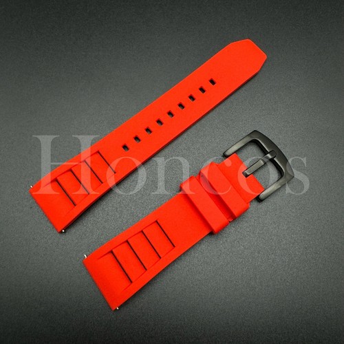 20 22 MM RM Style Soft Silicone Rubber Watch Band Quick Release Fits Huawei Red - Picture 11 of 20