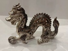 Christofle Vintage Silver Plated Dragon Figur...