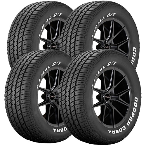 (QTY 4) P215/65R15 Cooper Cobra Radial G/T 95T SL White Letter Tires ...