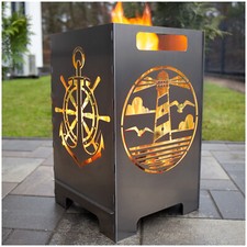 Falò Canna Fuoco Braciere Grande Sistema ad Incastro Leggera di Pulizia