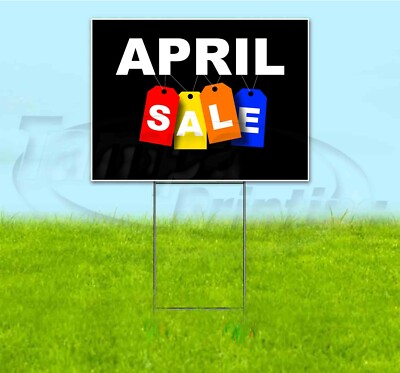 APRIL SALE 18x24 Yard Sign WITH STAKE Corrugated Bandit USA BUSINESS ...